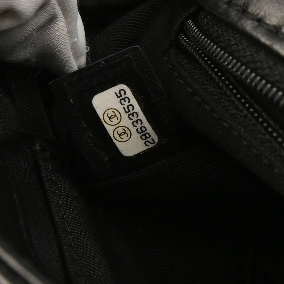 Chanel 2019 Black Lambskin Bias Stitch Straight Flap Shoulder Bag