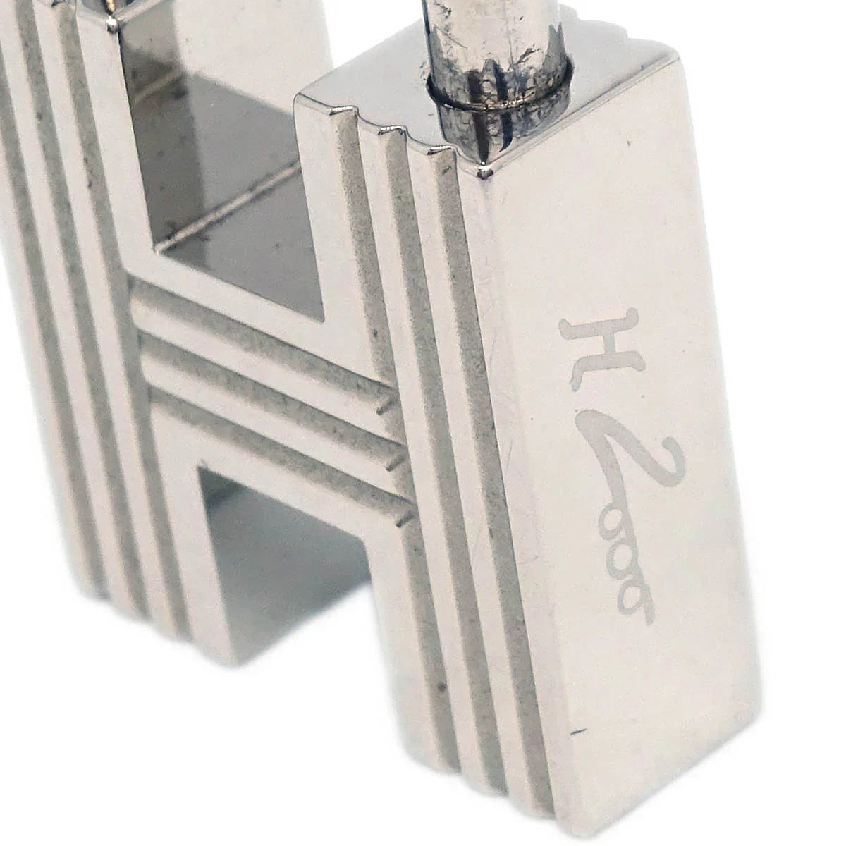Hermes 2000 Premiers Pas Dans Le Siecle Classic H Cadena Silver Small Good