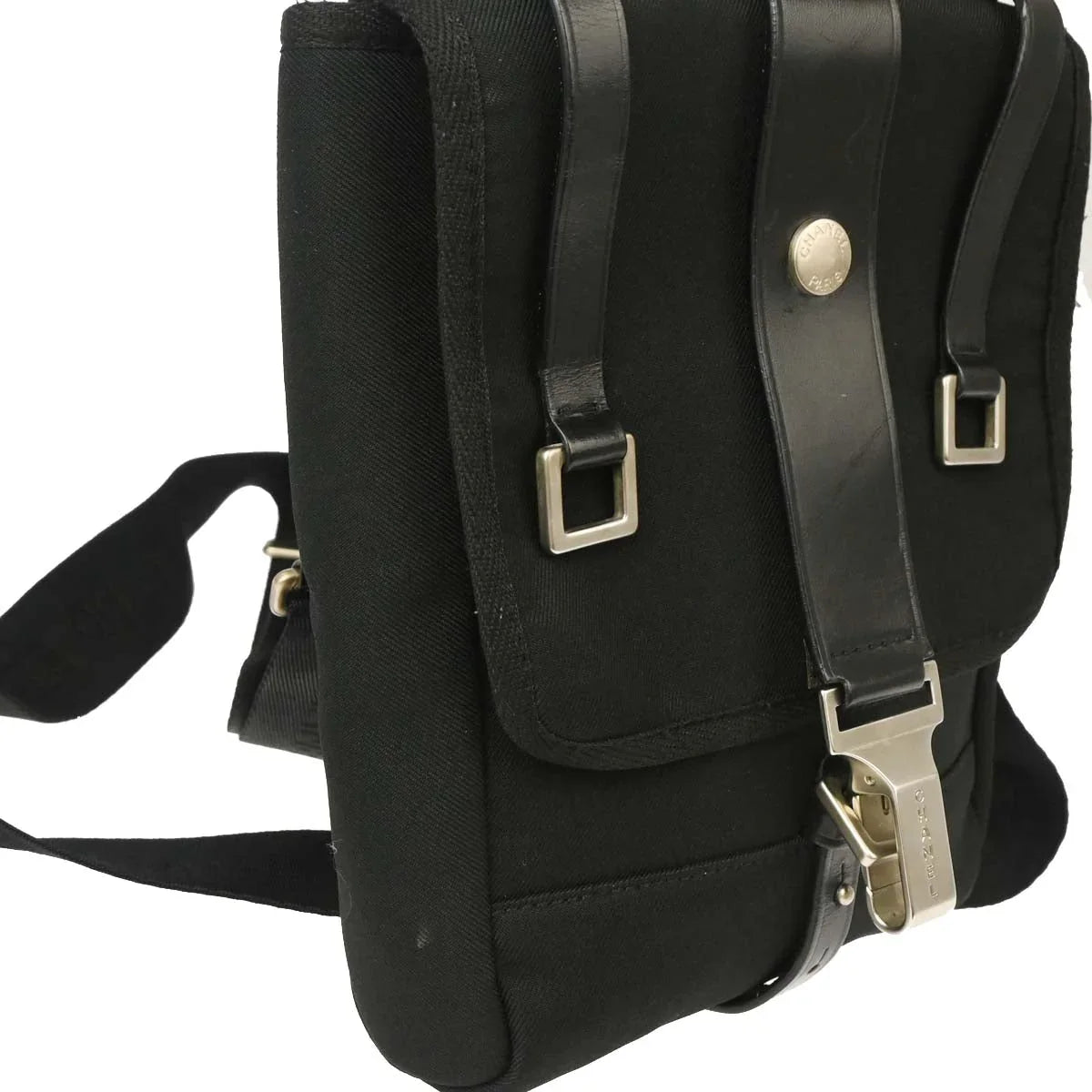 Chanel Black Canvas Sport Line Shoulder Bag