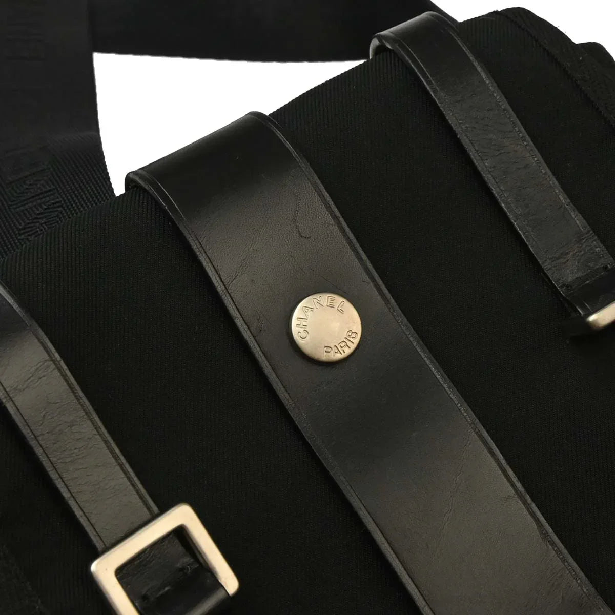 Chanel Black Canvas Sport Line Shoulder Bag