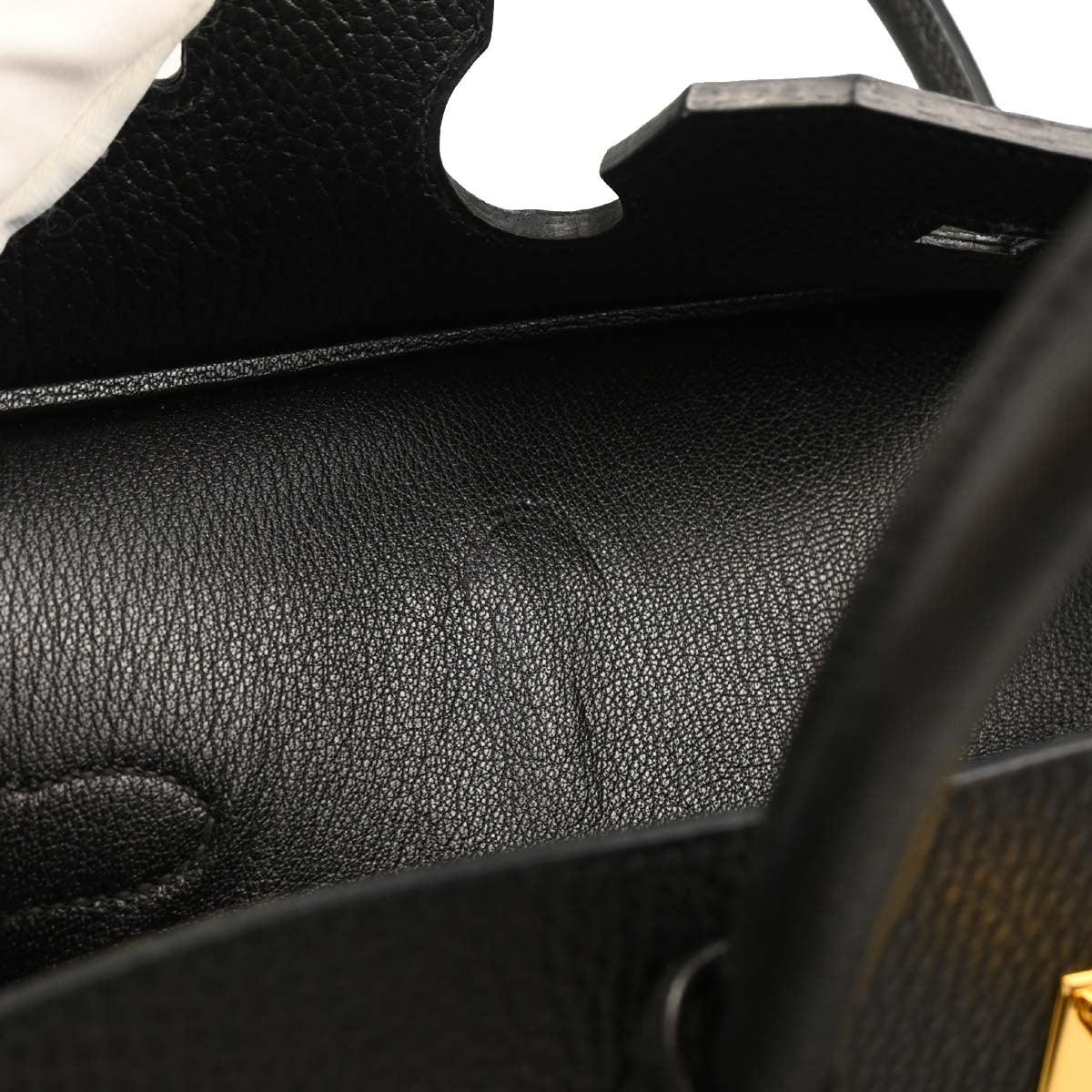 Hermes Black Ardennes Birkin 35 Handbag