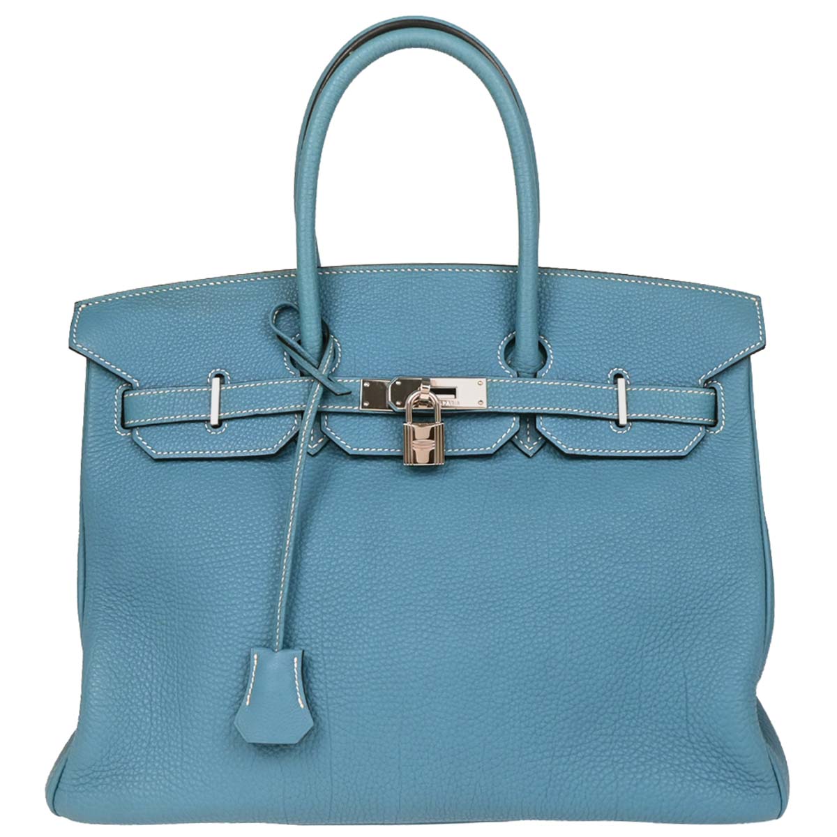 Hermes Blue Jean Togo Birkin 35 Handbag