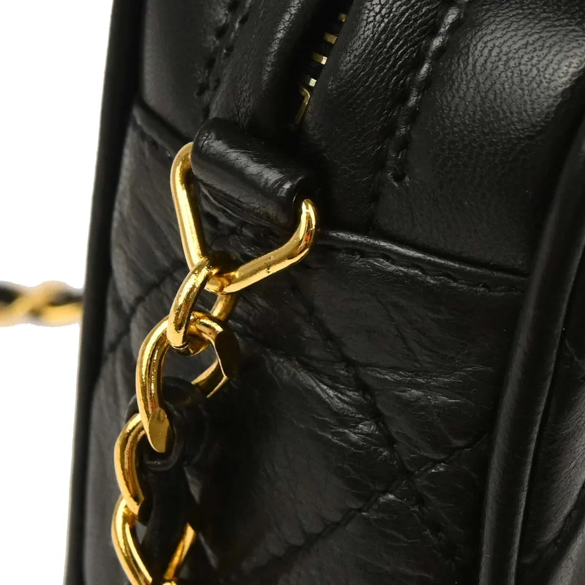 Chanel 1994-1996 Black Lambskin Camera Bag