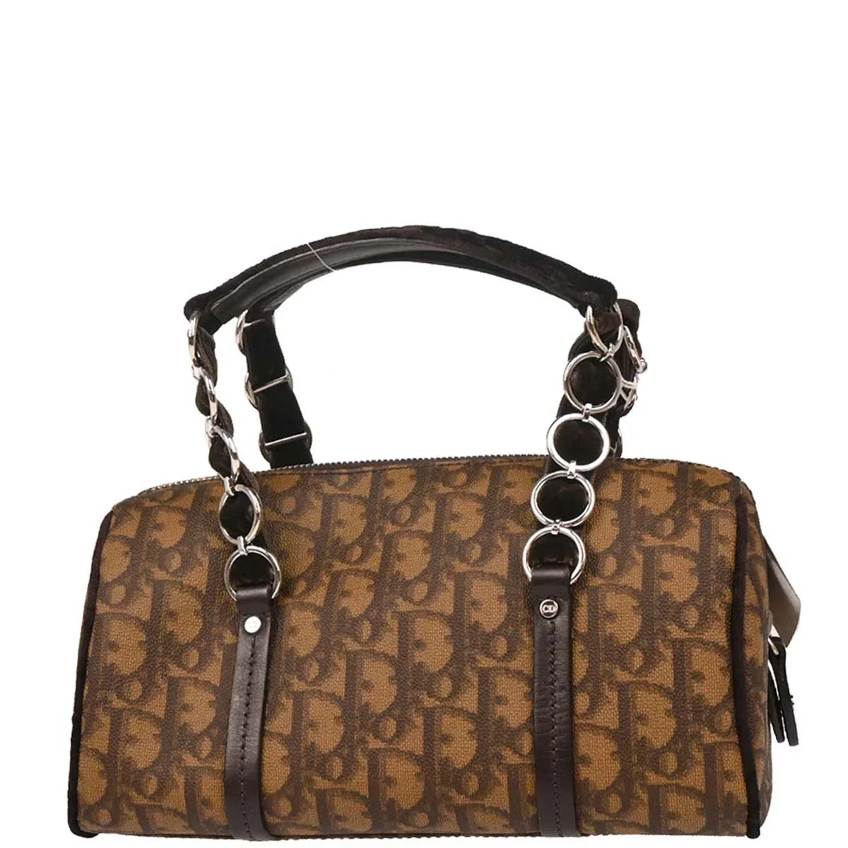 Christian Dior Brown PVC Trotter Romantic Handbag