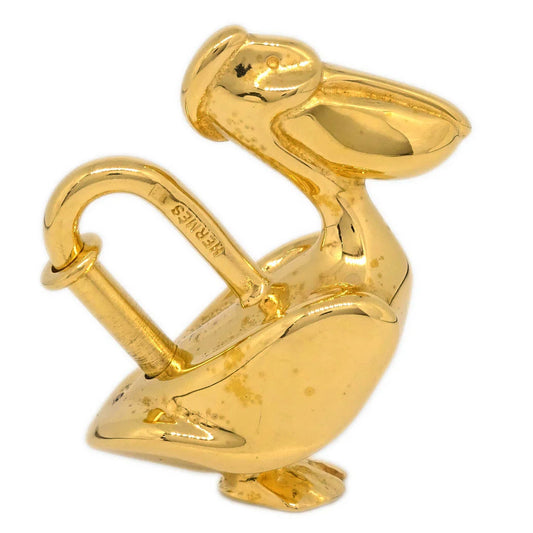 Hermes Pelican 1992 Cadena Padlock Gold Bag Charm Small Good