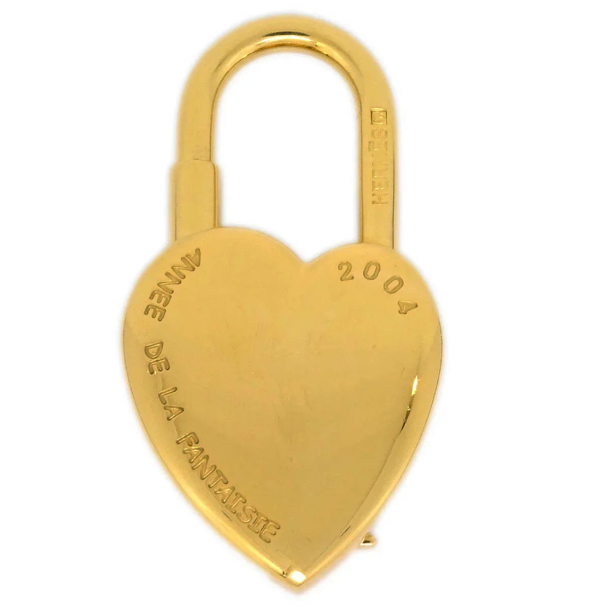 Hermes 2004 Annee De La Fantaisie Cadena Padlock Bag Charm Gold Small Good