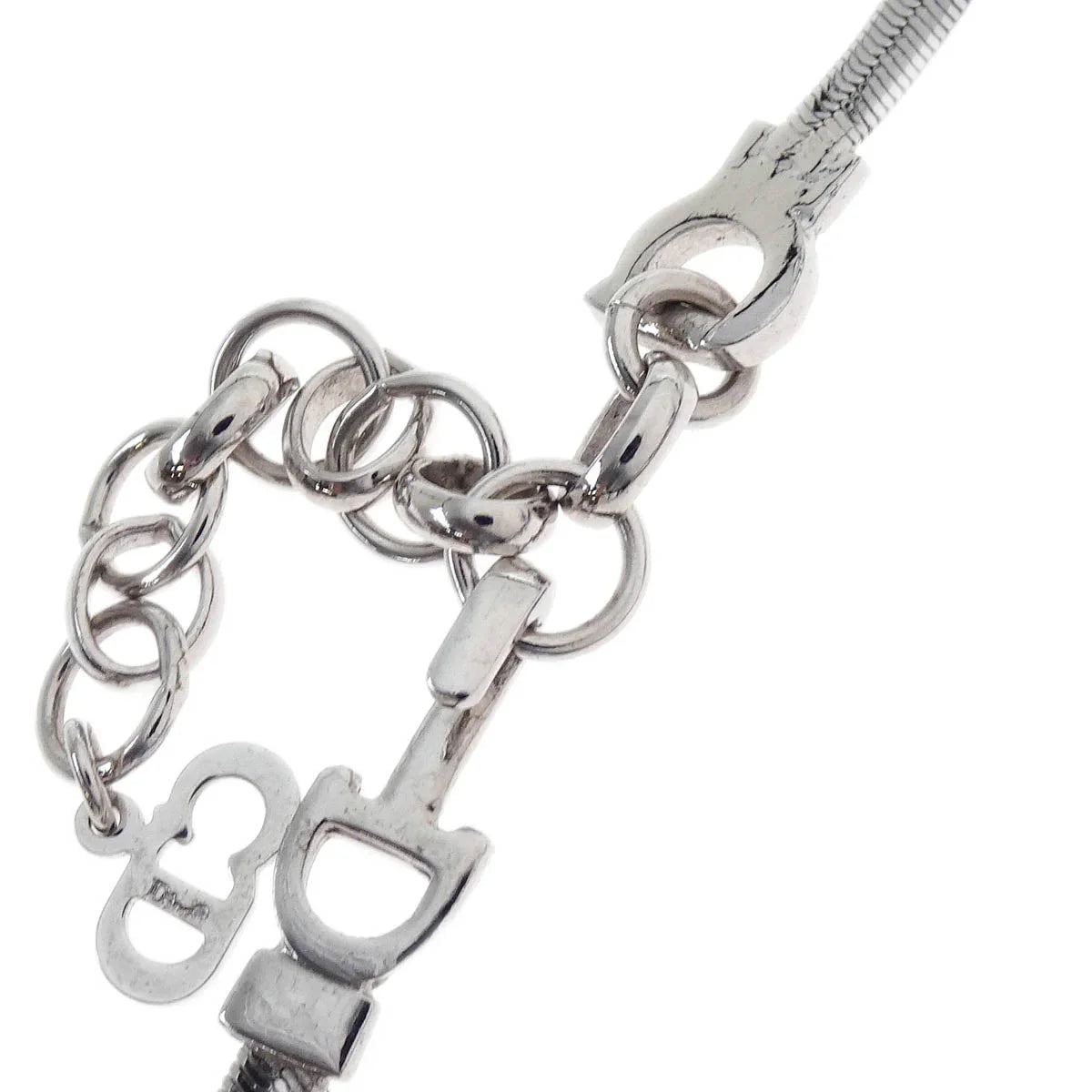 Christian Dior Bow Necklace Silver