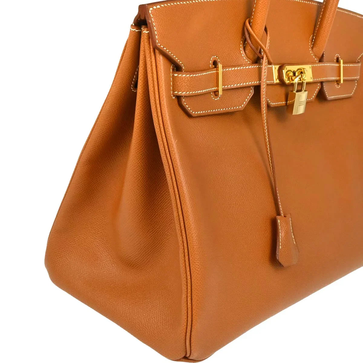 Hermes Gold Courchevel Birkin 35 Handbag