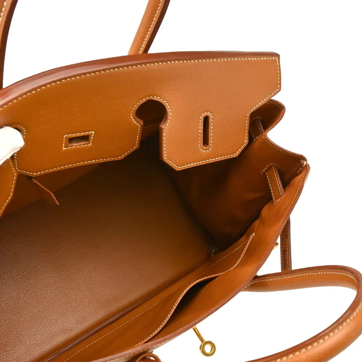 Hermes Gold Courchevel Birkin 35 Handbag