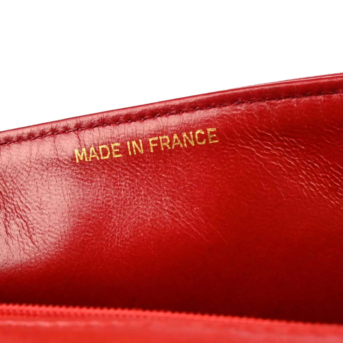Chanel Red Lambskin Mini Classic Square Flap Shoulder Bag 17