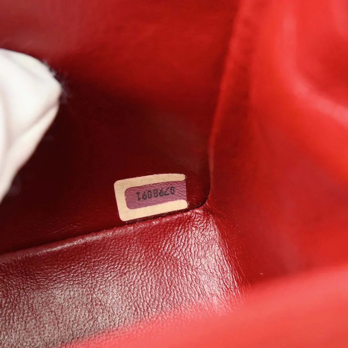 Chanel Red Lambskin Mini Classic Square Flap Shoulder Bag 17