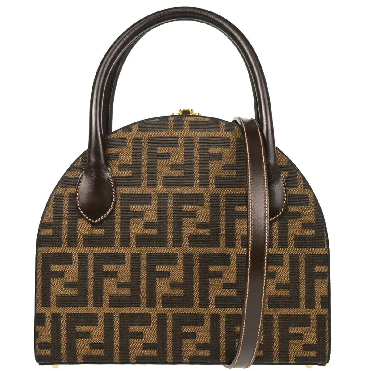 Fendi Brown Zucca 2way Shoulder Handbag