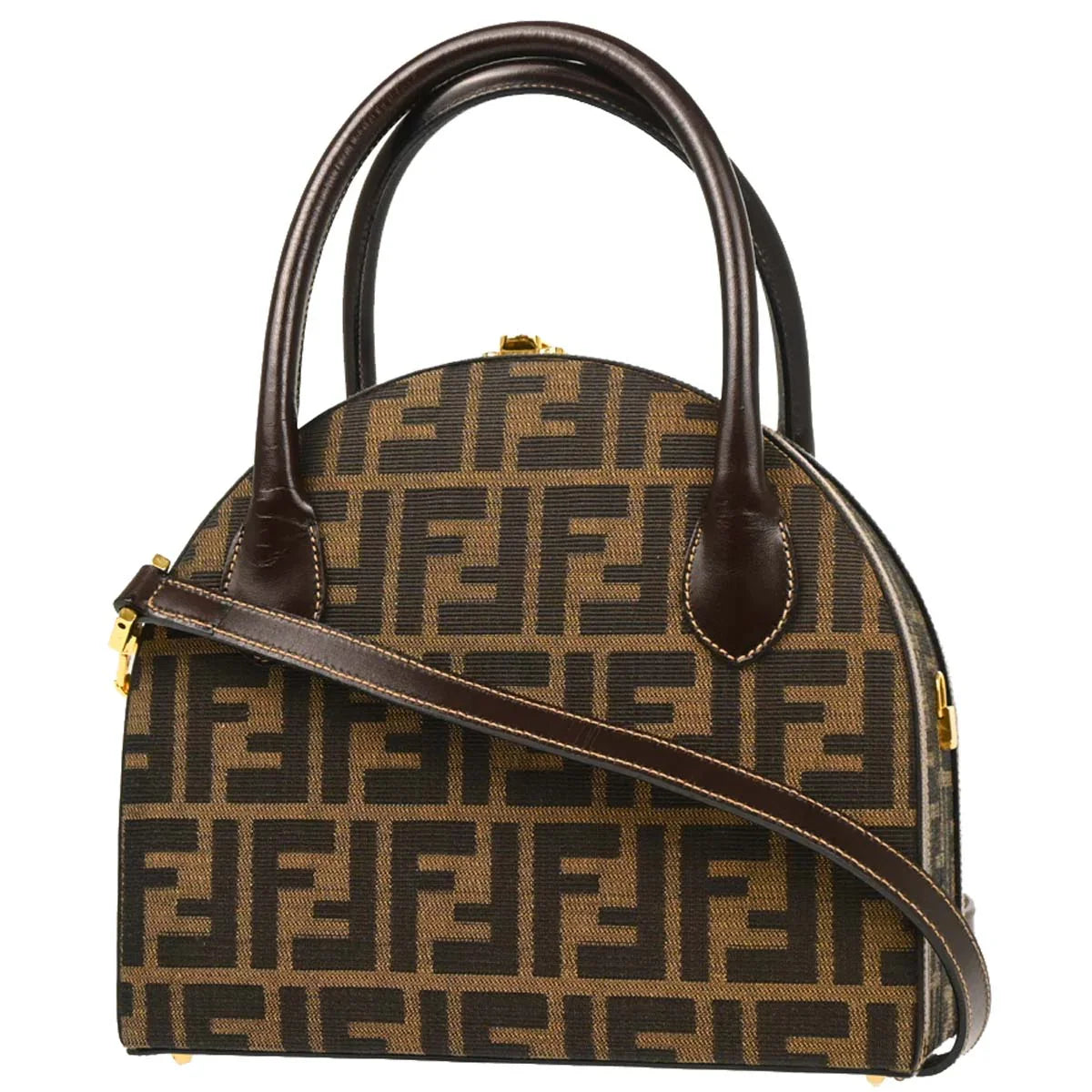 Fendi Brown Zucca 2way Shoulder Handbag