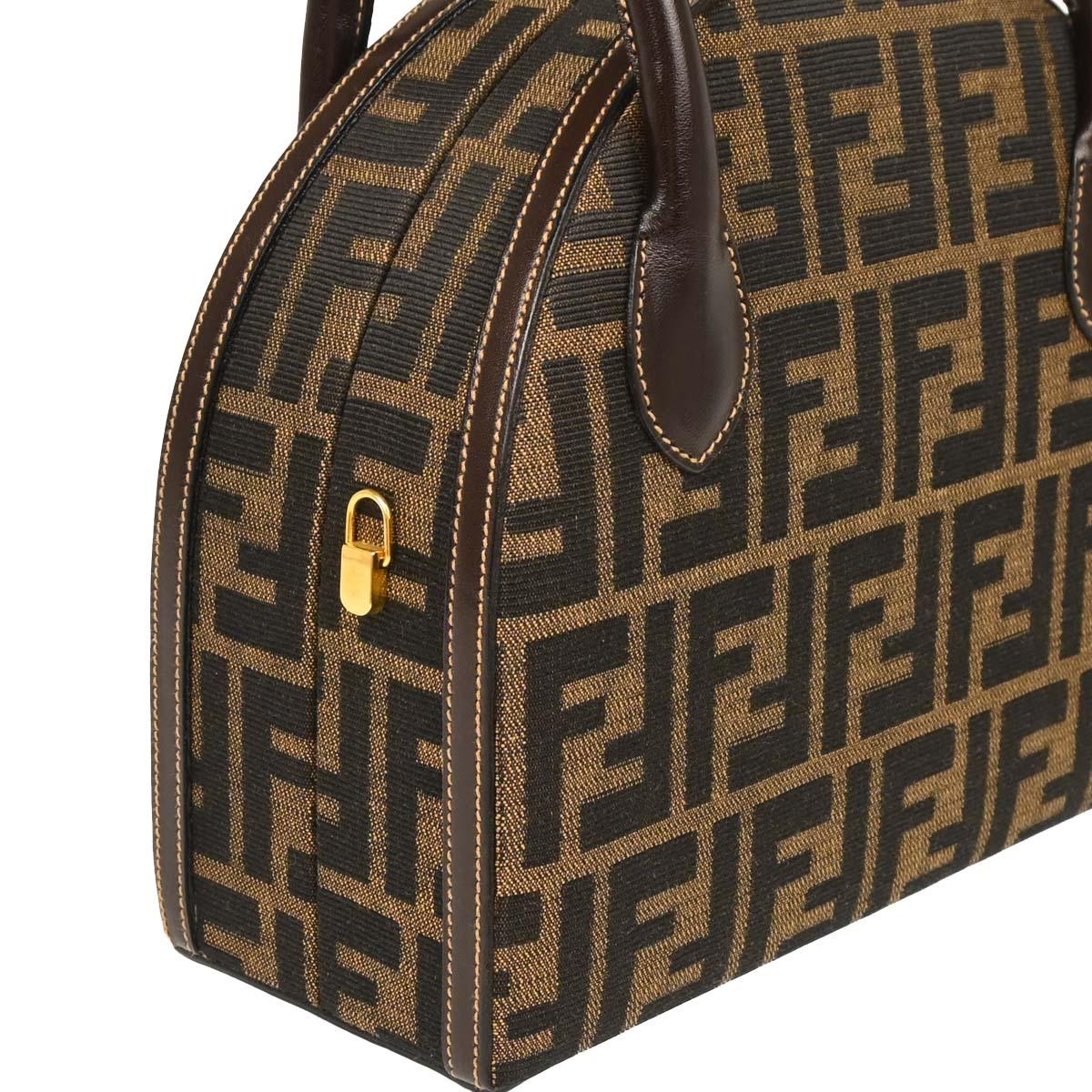 Fendi Brown Zucca 2way Shoulder Handbag