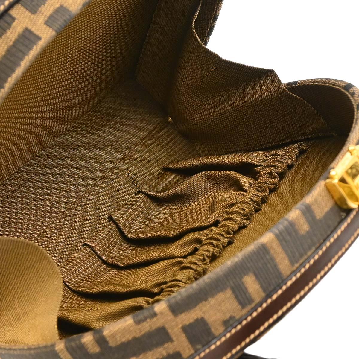 Fendi Brown Zucca 2way Shoulder Handbag