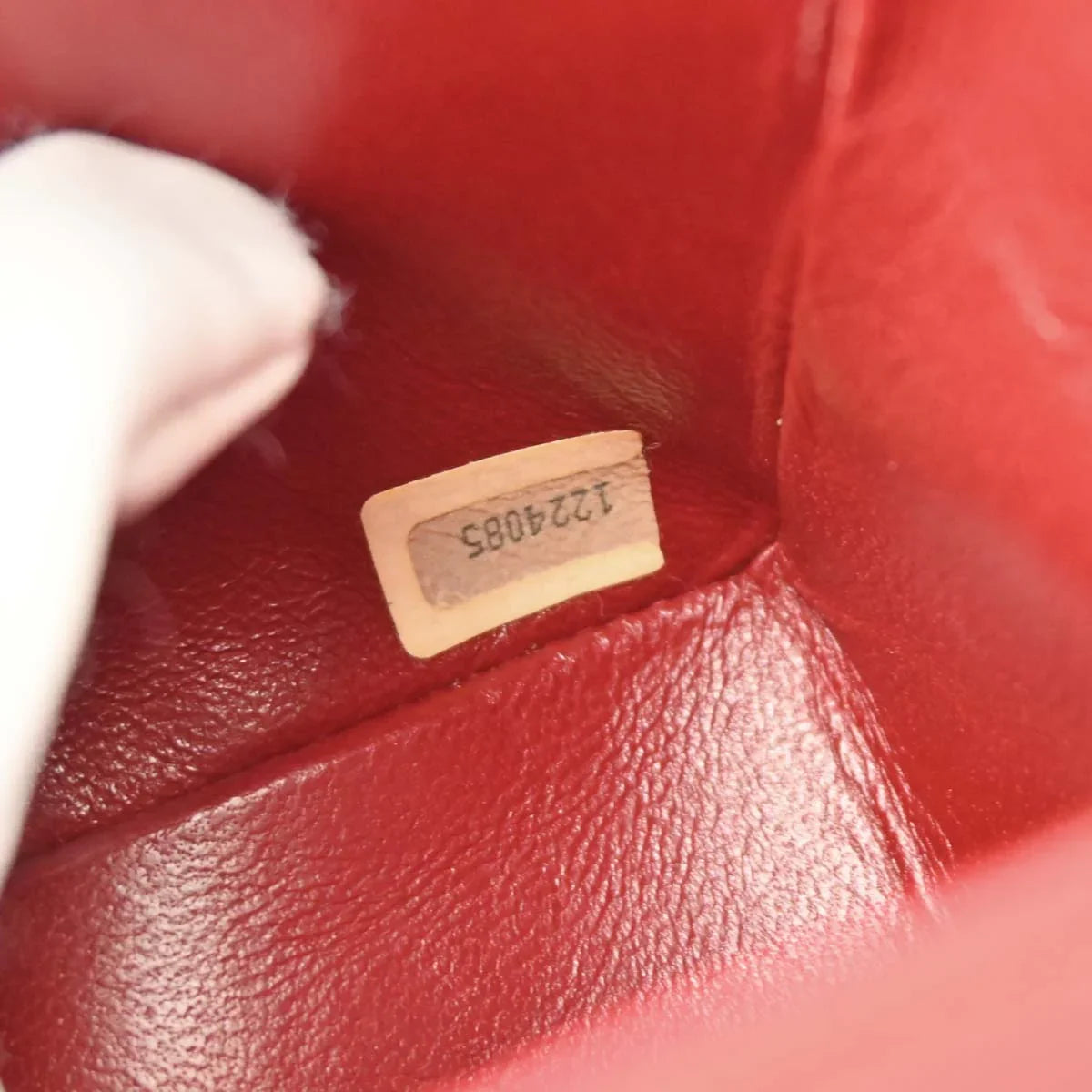 Chanel Red Lambskin Mini Classic Square Flap Shoulder Bag 17