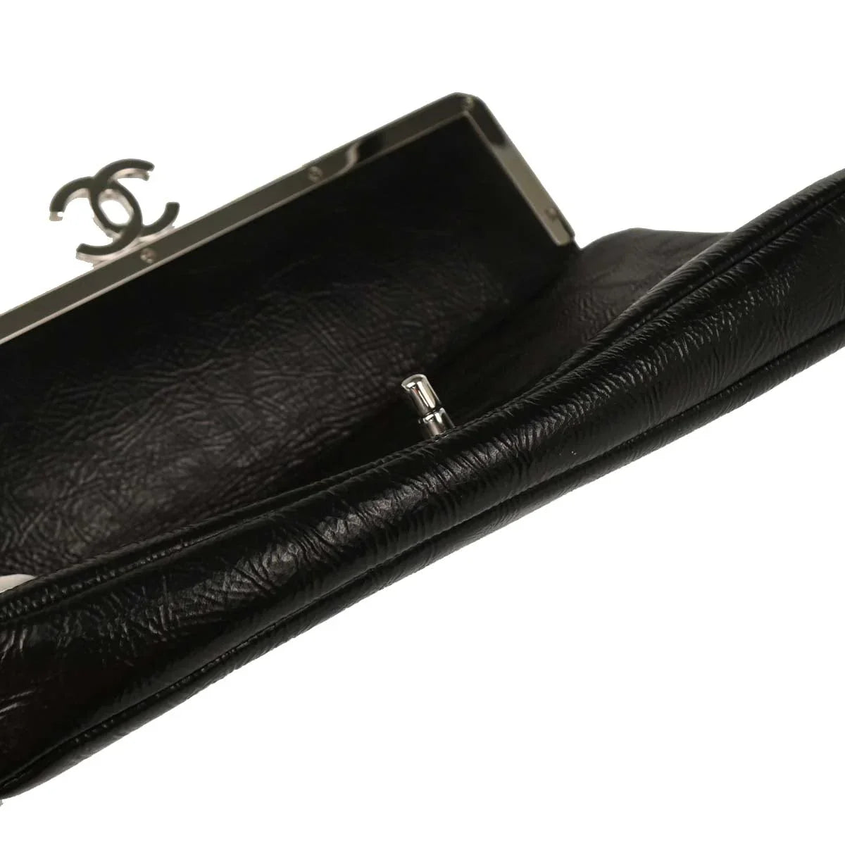 Chanel 2006-2008 Black Patent Leather Shoulder Bag