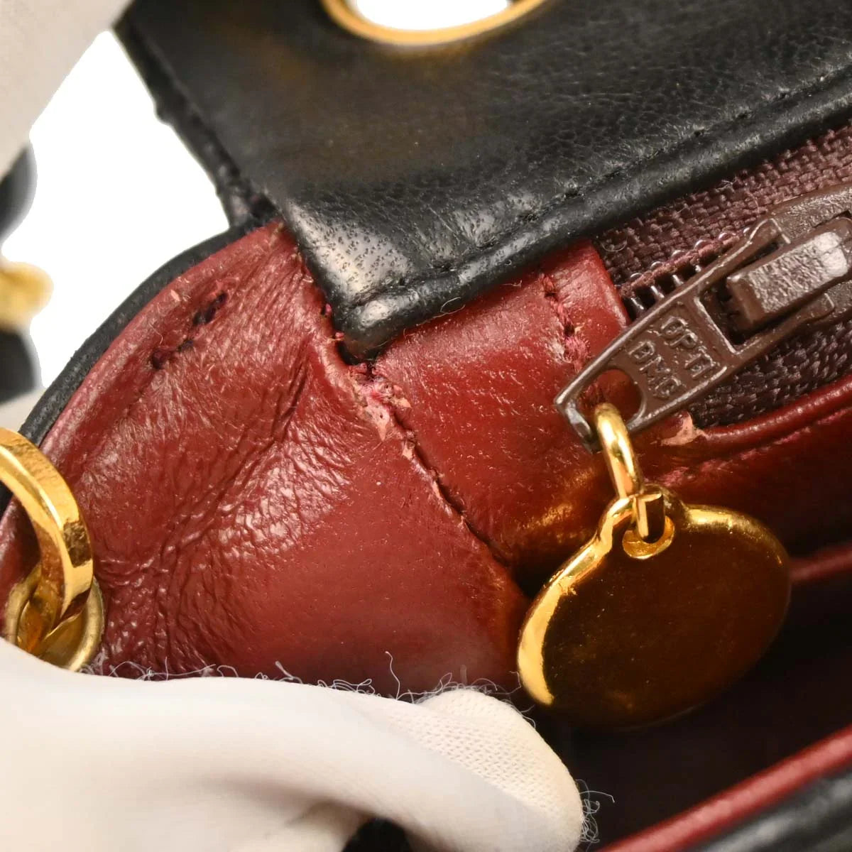 Chanel Black Lambskin Mini Classic Square Flap Shoulder Bag