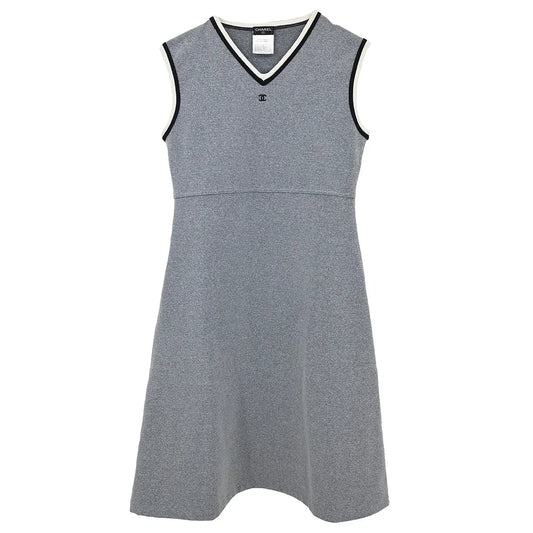 Chanel 1998 Sleeveless Dress Gray #38