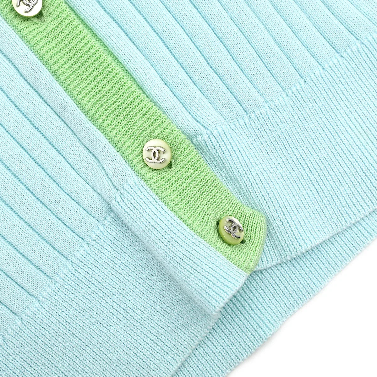 Chanel 1997 Sleeveless Vest Top Light Blue #40