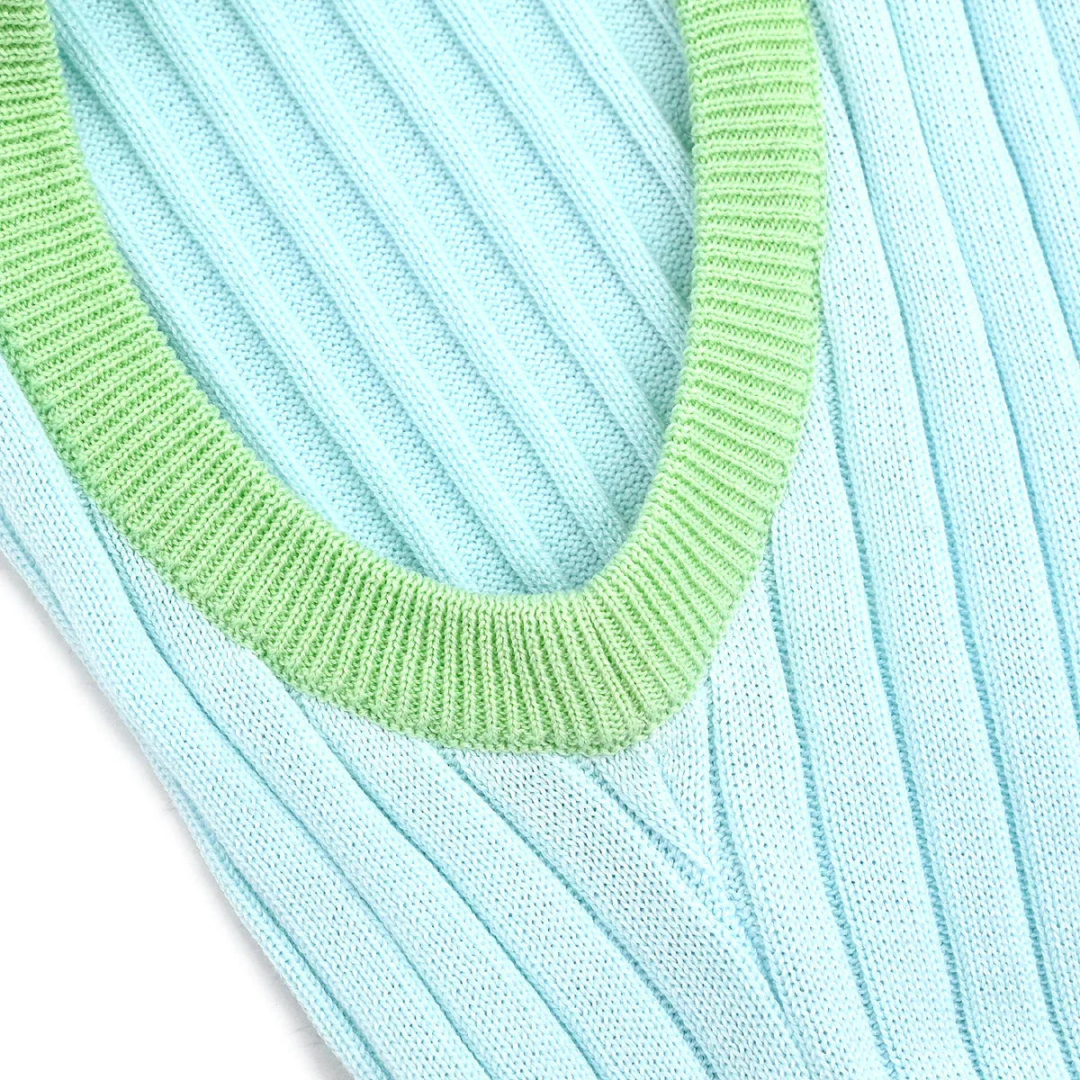 Chanel 1997 Sleeveless Vest Top Light Blue #40