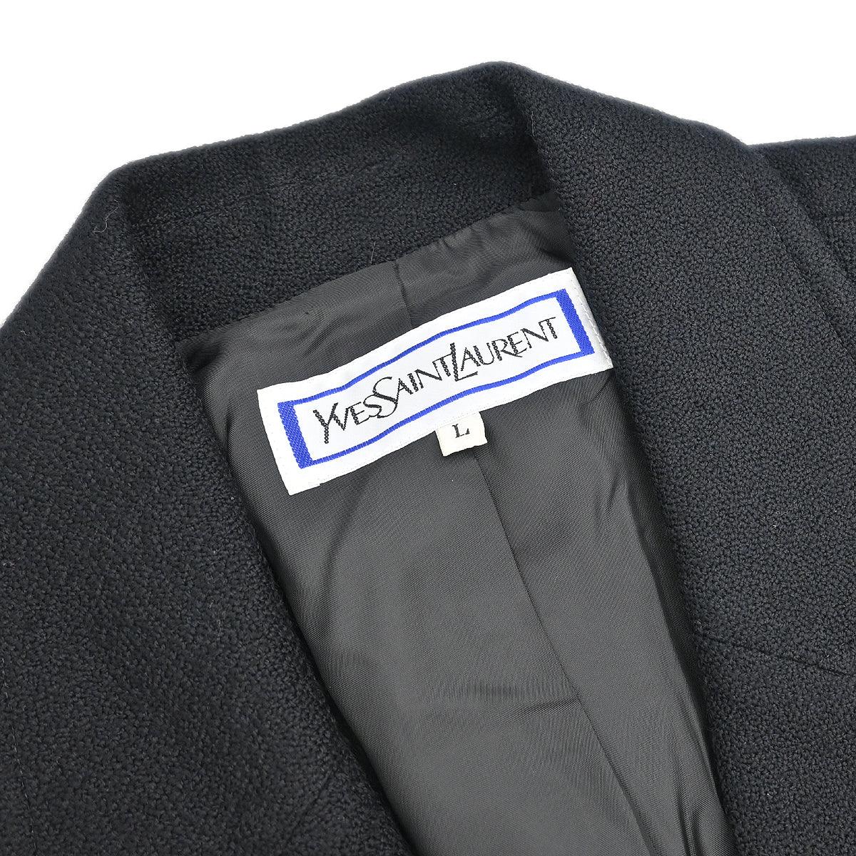 Yves Saint Laurent Single Breasted Jacket Black #L