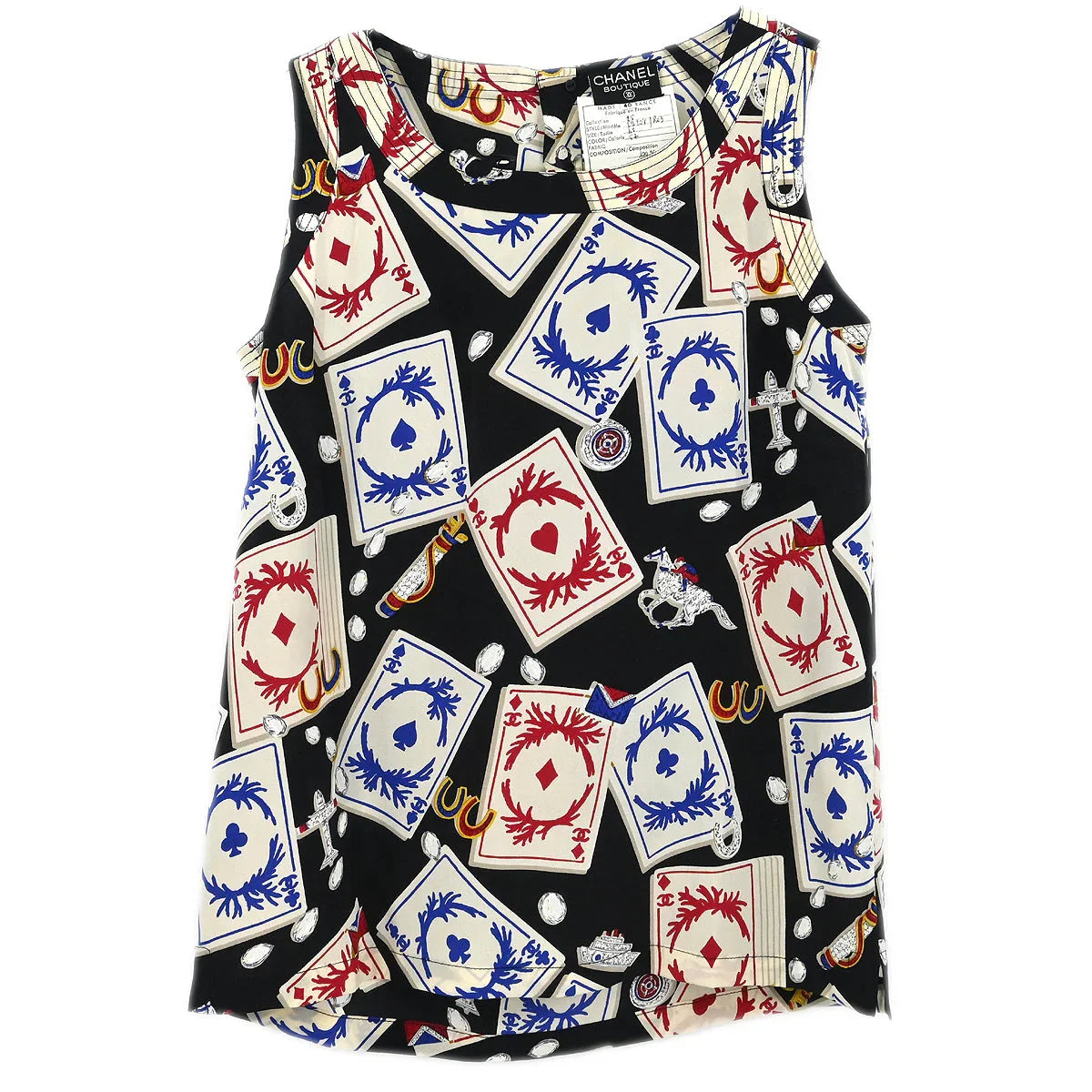 Chanel 1990 Sleeveless Top Black #40