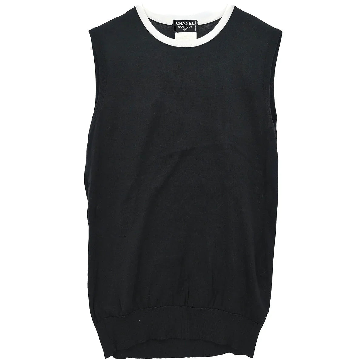 Chanel 1996 Sleeveless Tank Top Black #40