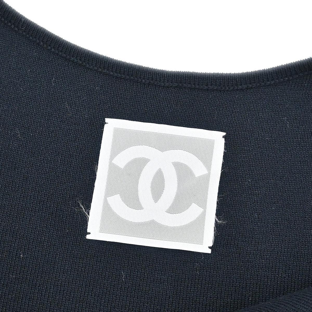 Chanel 2004 Sport Line Sleeveless Tank Top Black #42