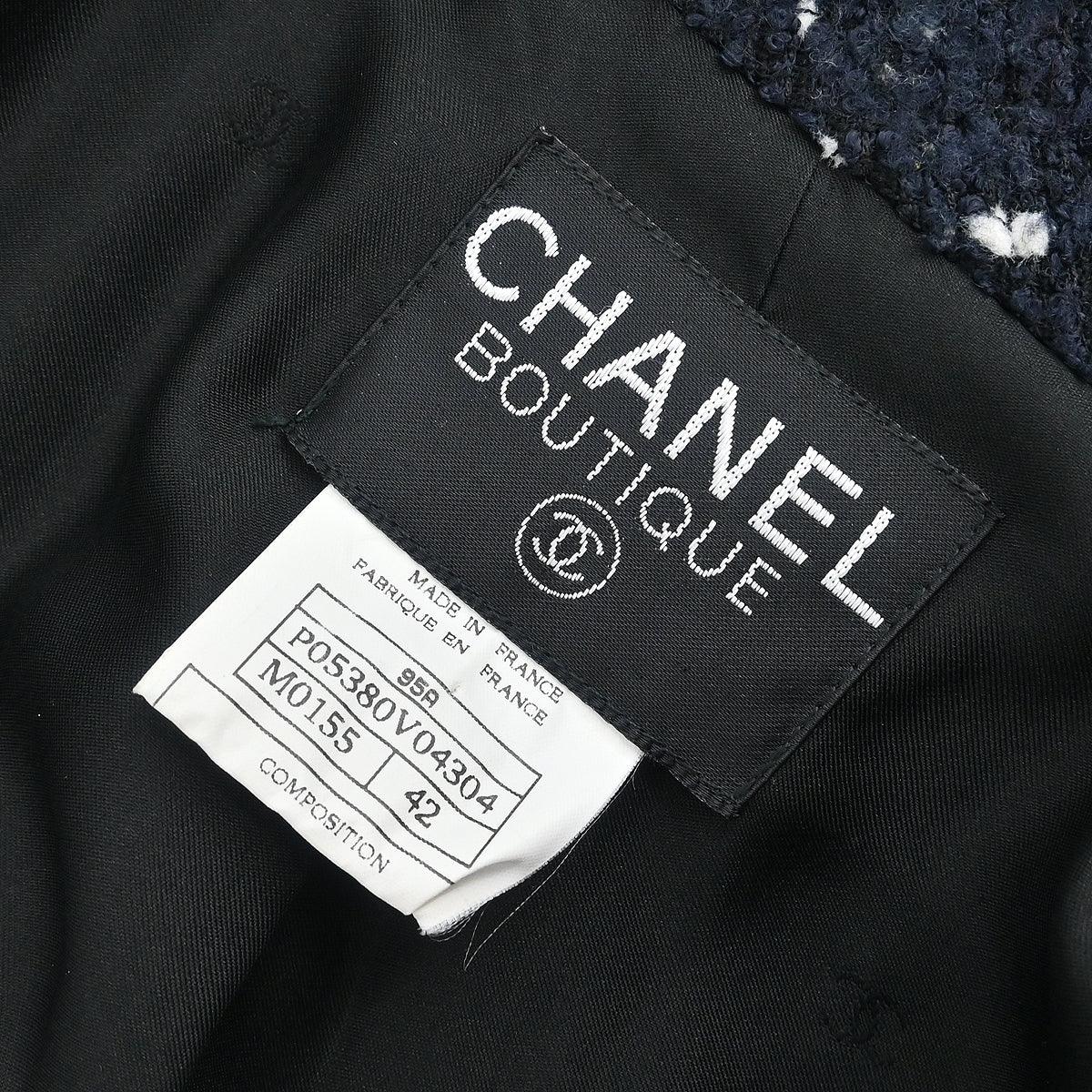 Chanel 1995 Single Breasted Jacket Black #42