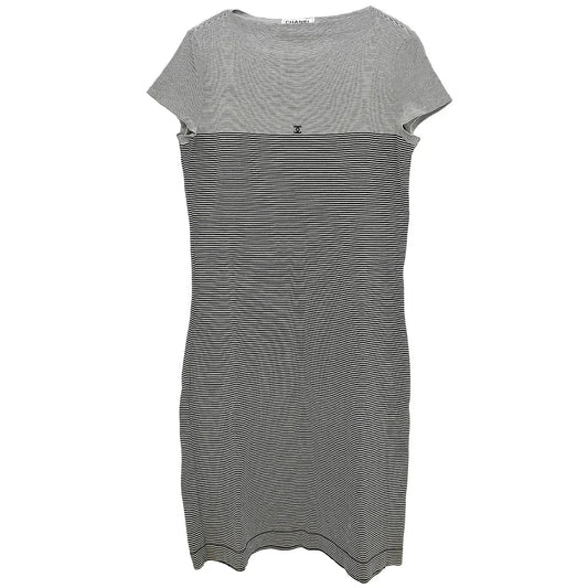 Chanel 1997 Short Sleeve Dress Black #42