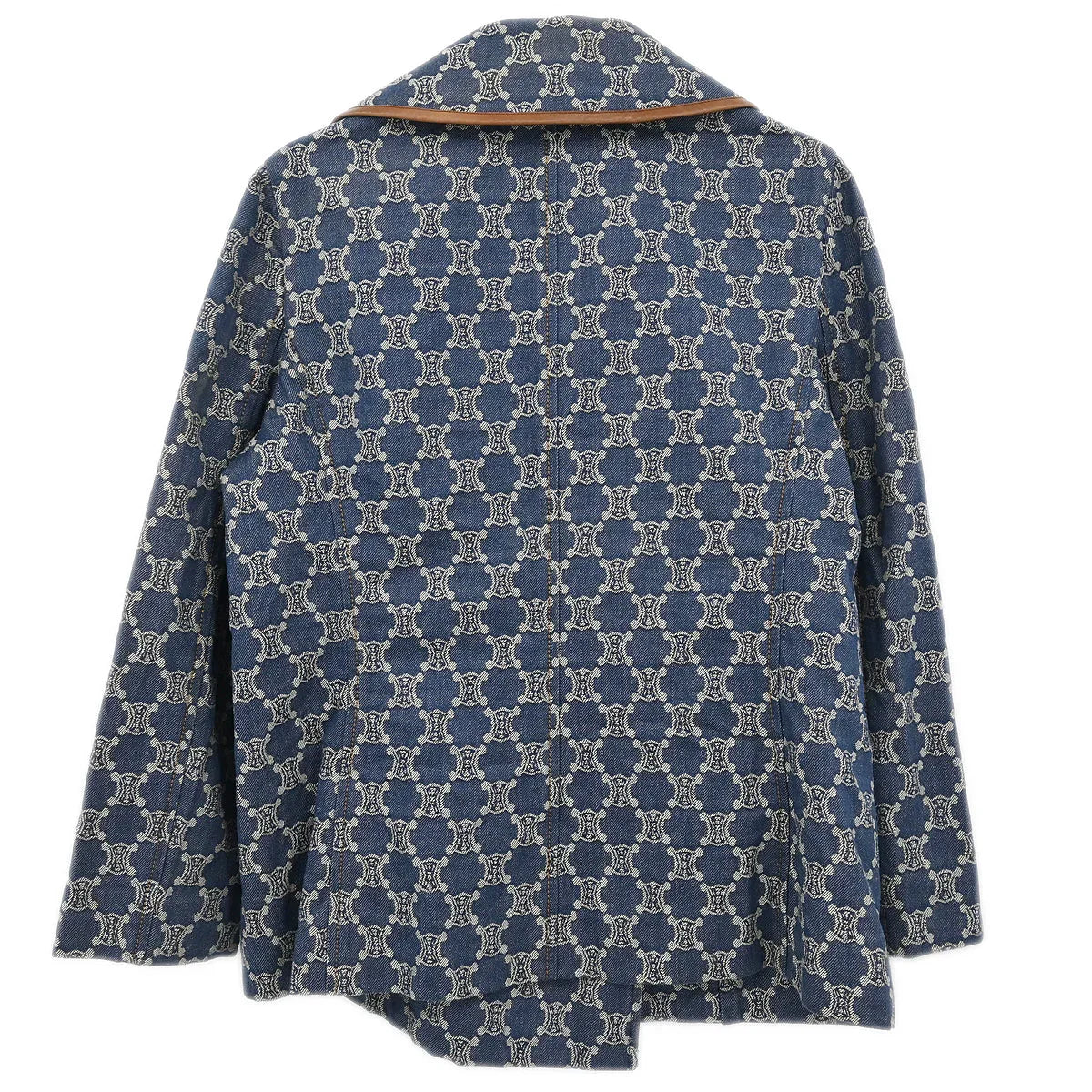 Celine Double Breasted Jacket Denim Macadam Indigo #42