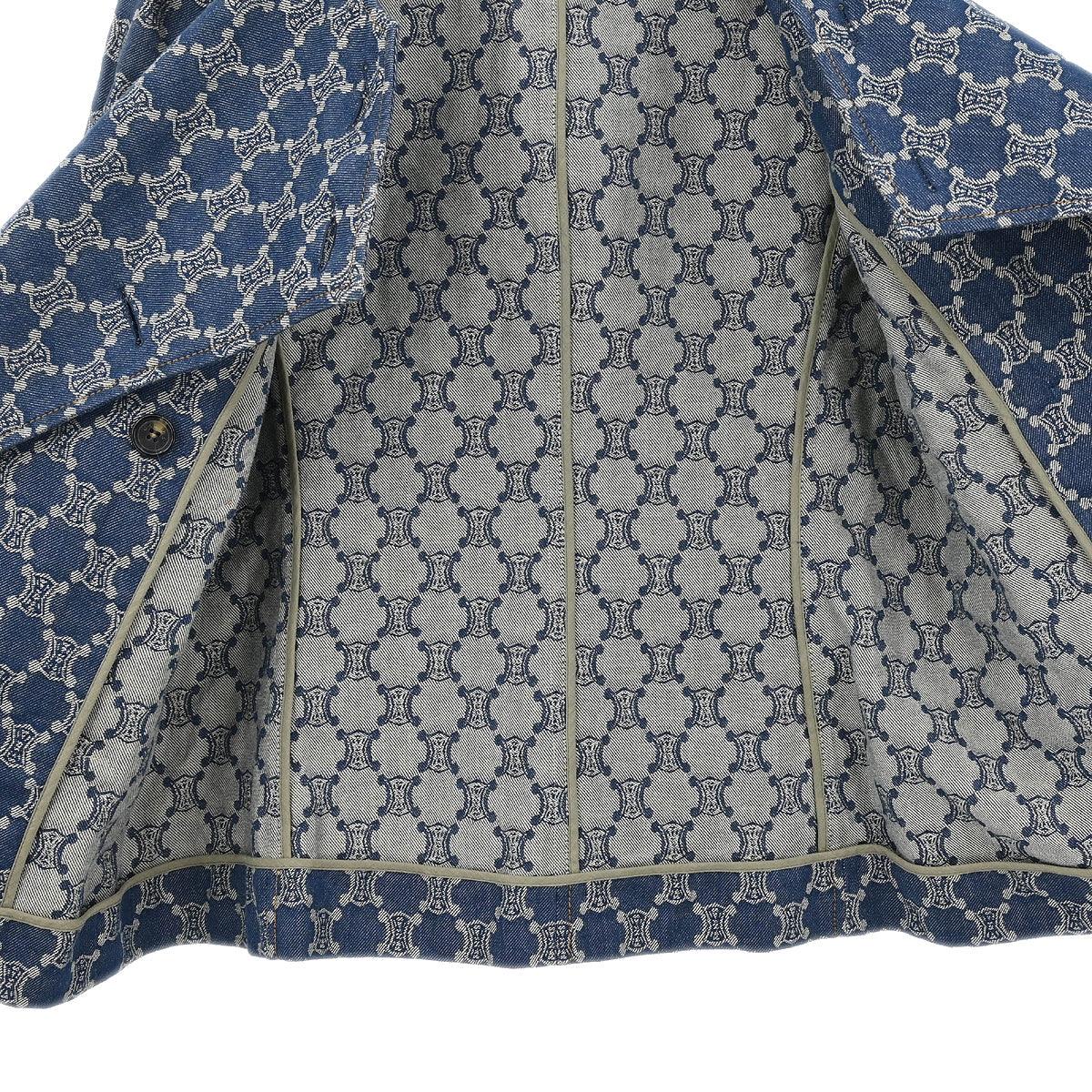 Celine Double Breasted Jacket Denim Macadam Indigo #42