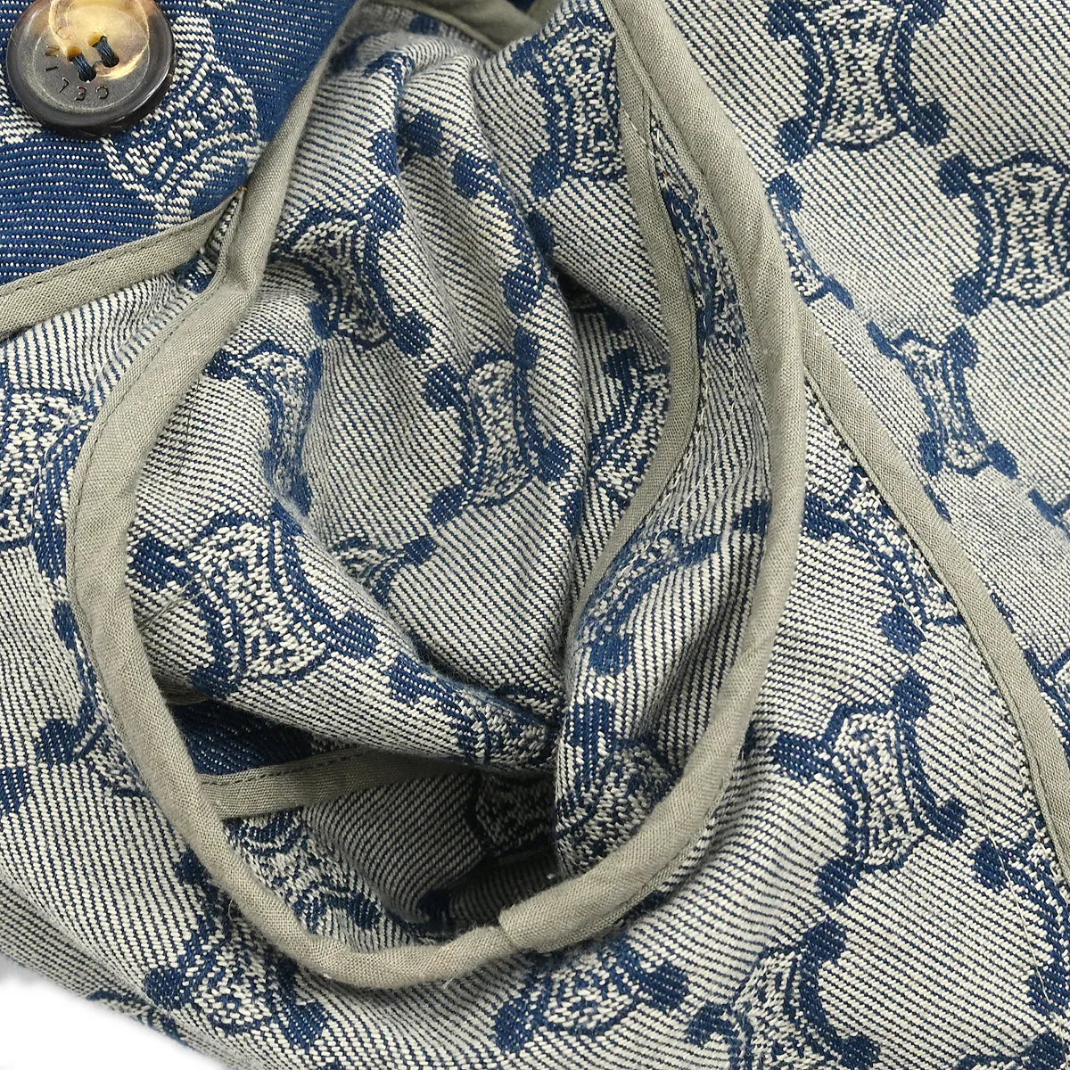 Celine Double Breasted Jacket Denim Macadam Indigo #42