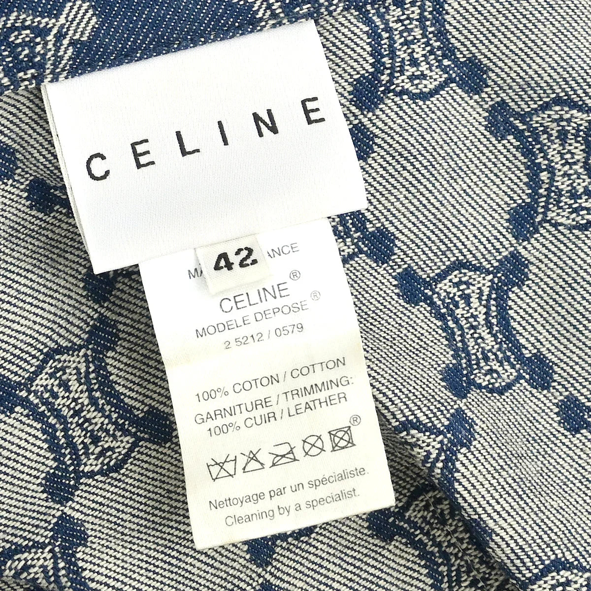 Celine Double Breasted Jacket Denim Macadam Indigo #42