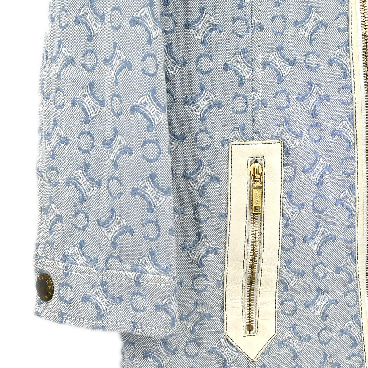 Celine Zip Up Jacket Macadam Light Blue #40