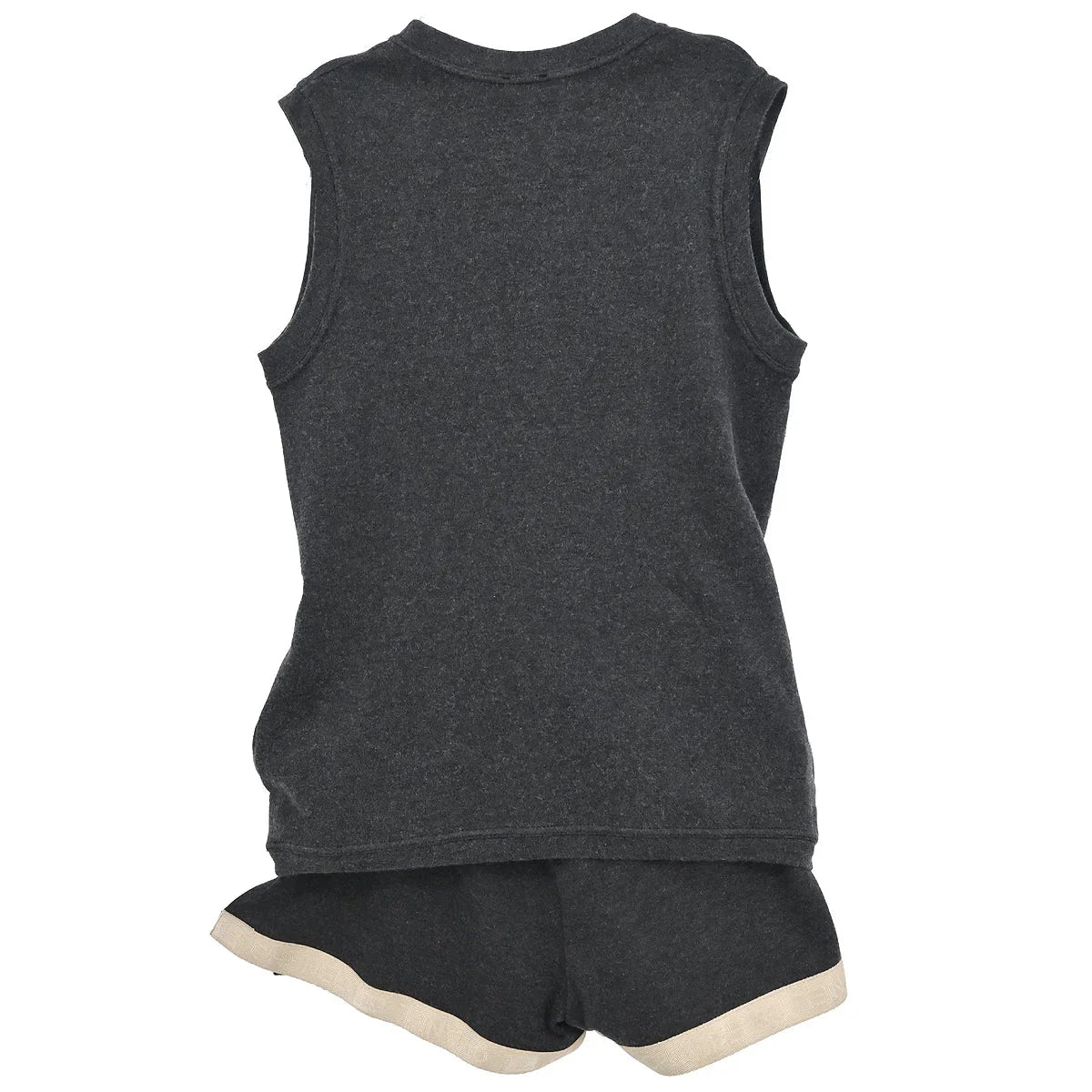 Chanel 2002 Setup Sleeveless Top Short Pants Gray #36