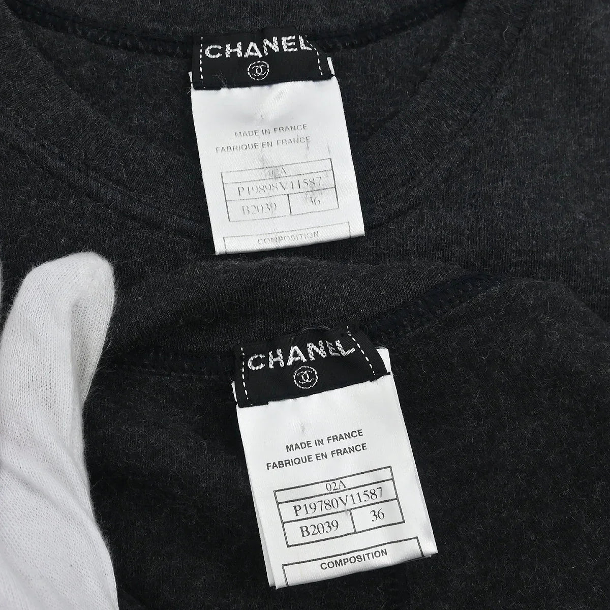Chanel 2002 Setup Sleeveless Top Short Pants Gray #36