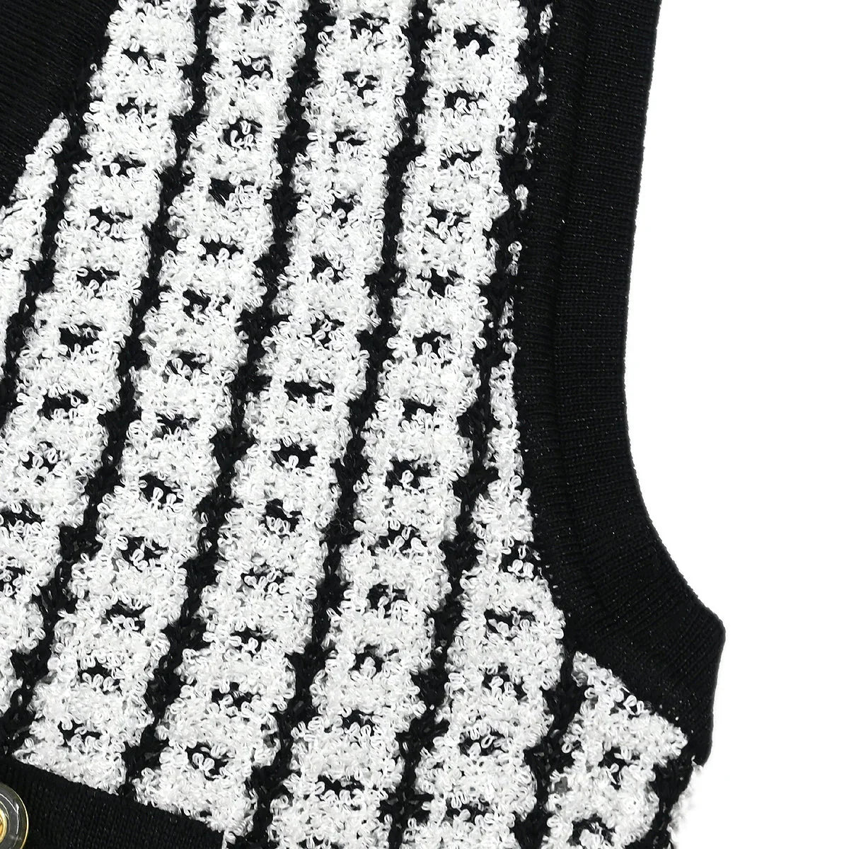 Chanel 1997 Sleeveless Vest Sweater Top White #38