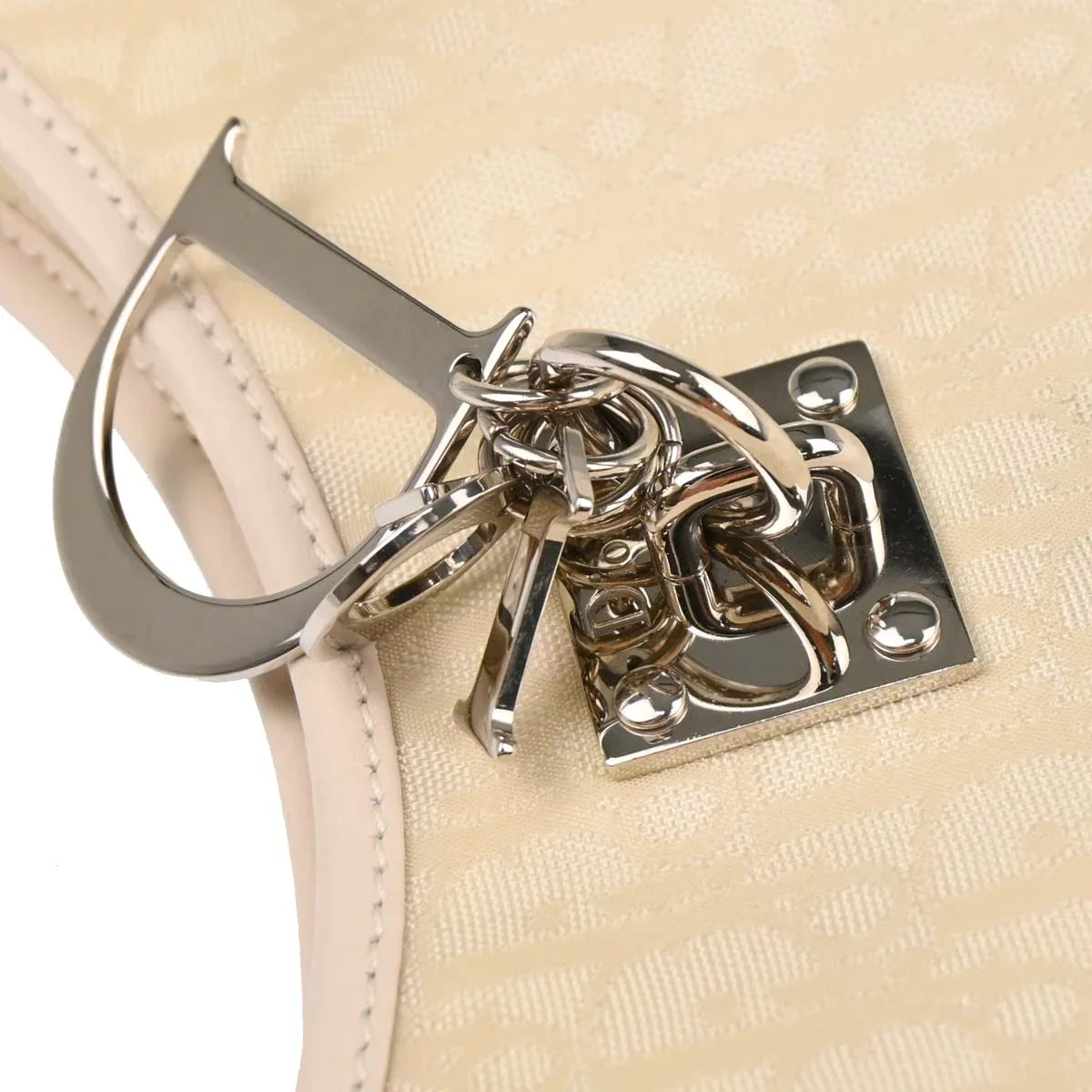 Christian Dior White Lovely Trotter Handbag