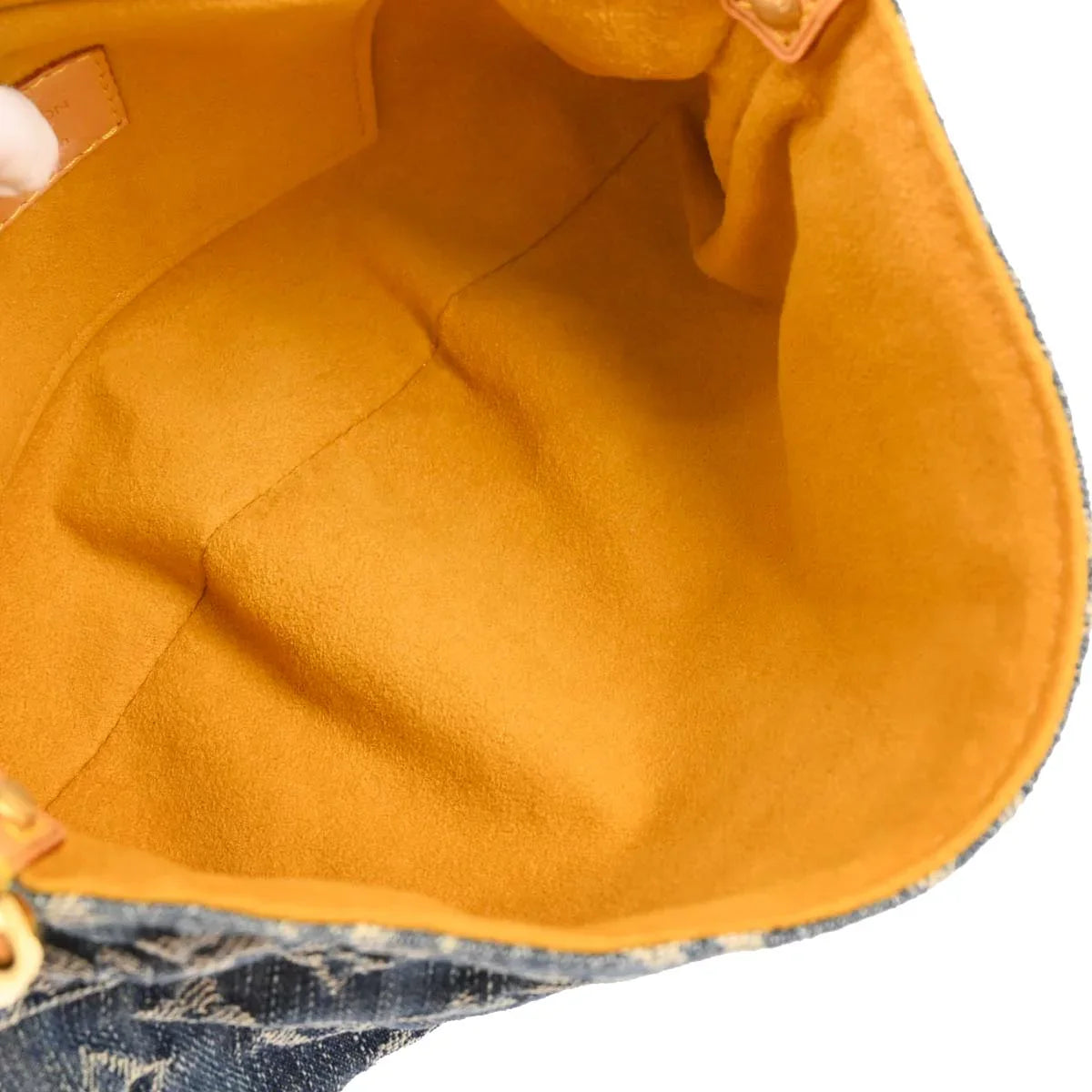 Louis Vuitton 2003 Blue Monogram Denim Mini Pleaty Handbag M95050