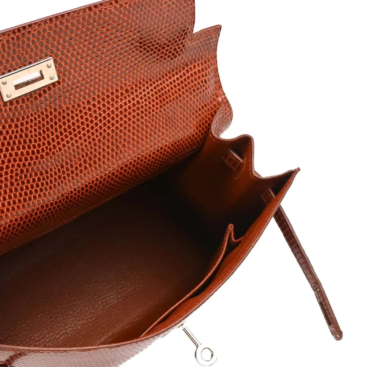 Hermes * Etrusque Lizard Kelly 25 Sellier 2way Shoulder Handbag