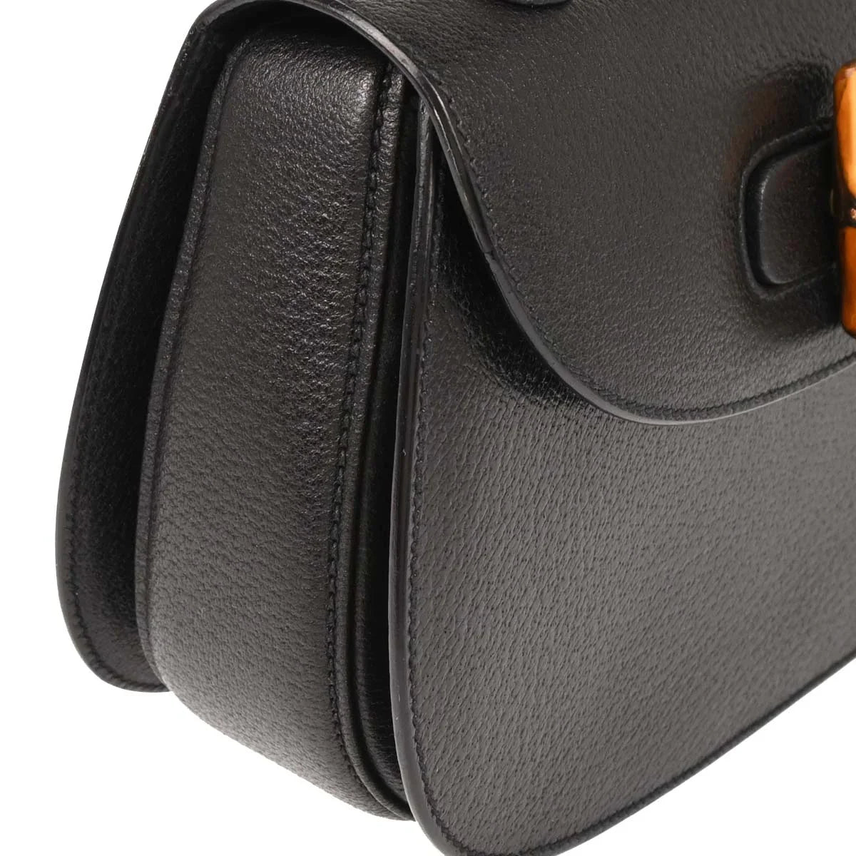 Gucci Black Bamboo 2way Shoulder Handbag