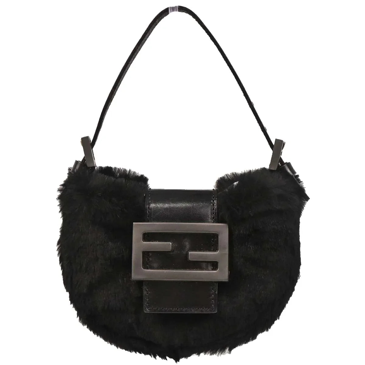 Fendi 1990-2000s Black Fur Mini Handbag