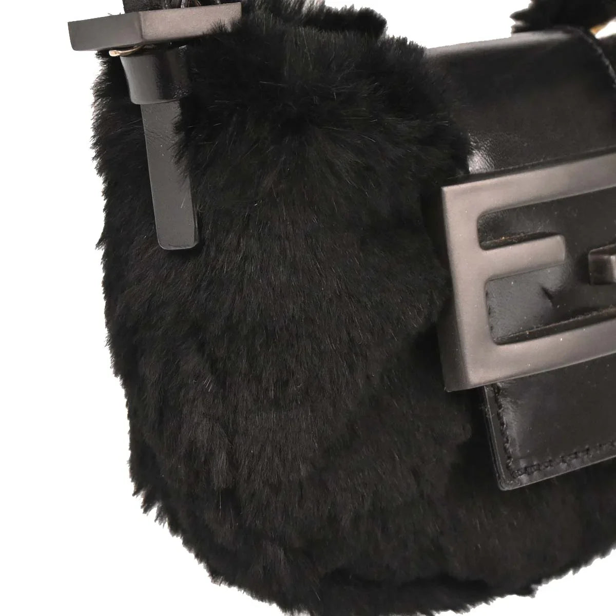 Fendi 1990-2000s Black Fur Mini Handbag