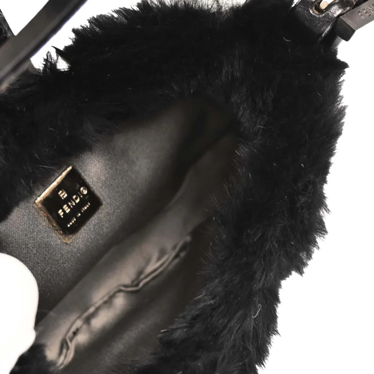 Fendi 1990-2000s Black Fur Mini Handbag