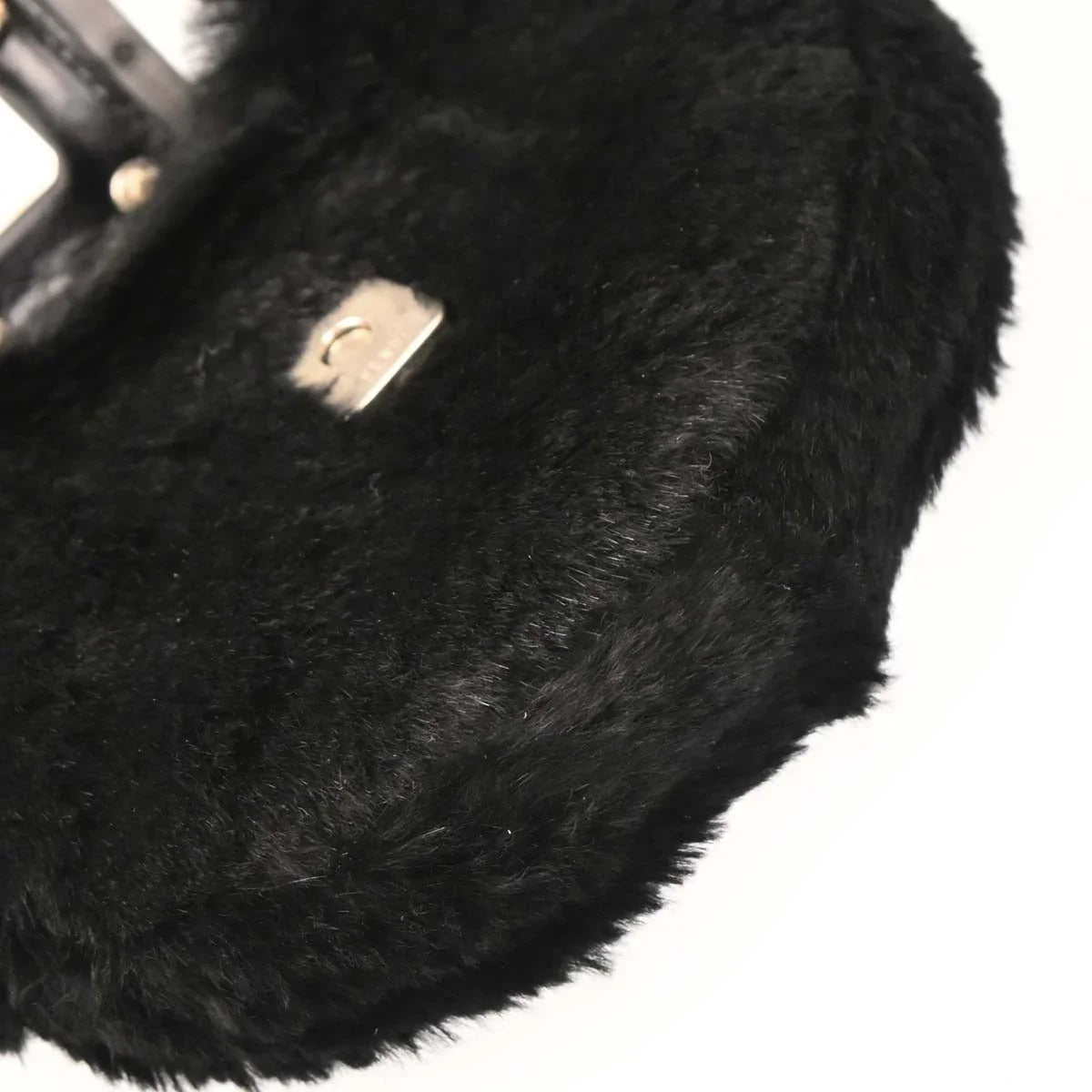 Fendi 1990-2000s Black Fur Mini Handbag