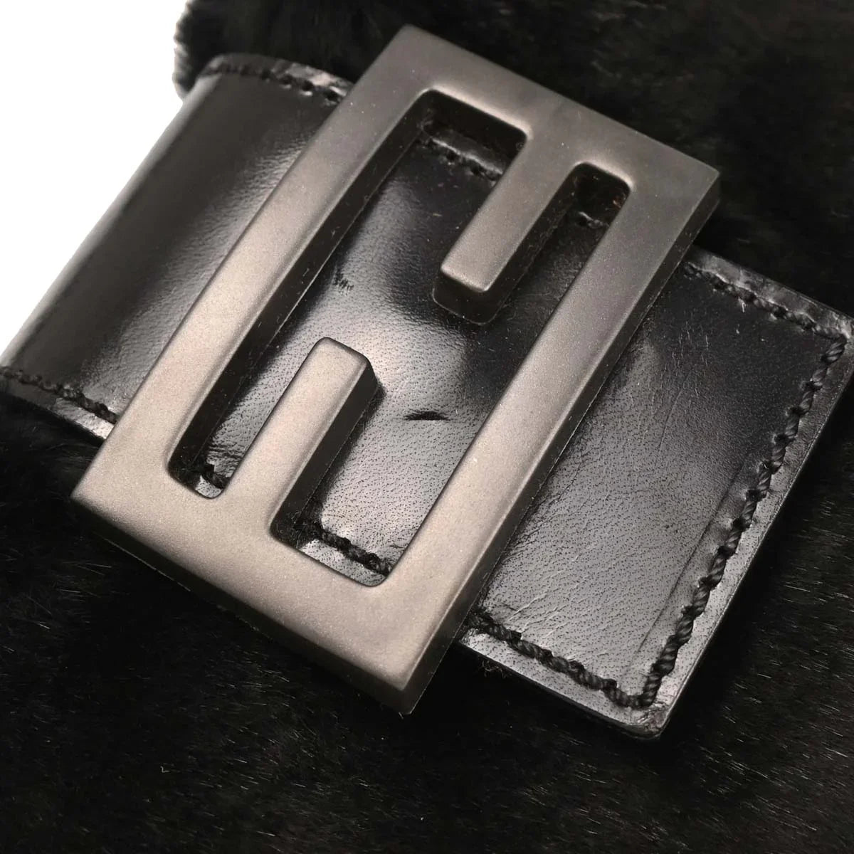 Fendi 1990-2000s Black Fur Mini Handbag