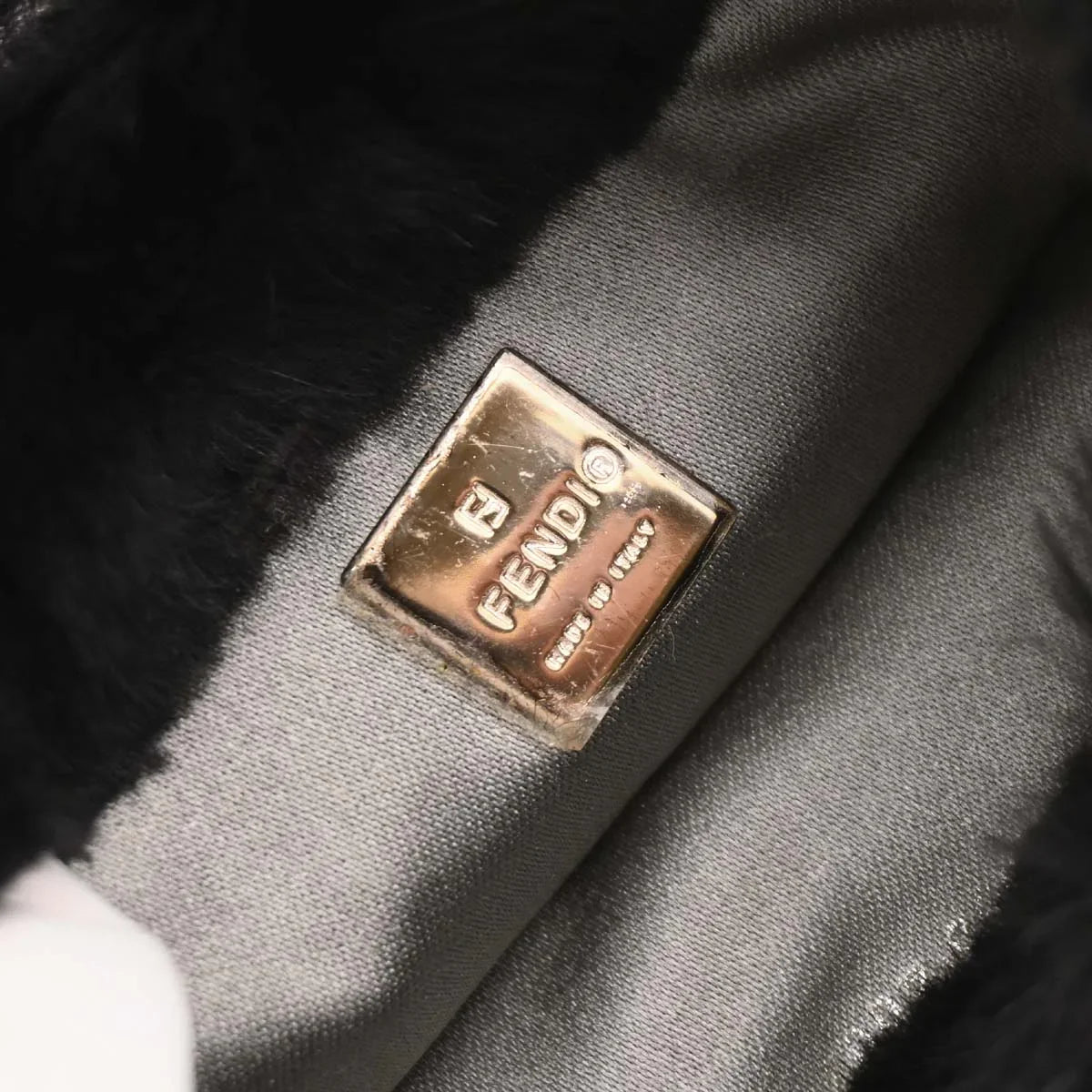Fendi 1990-2000s Black Fur Mini Handbag