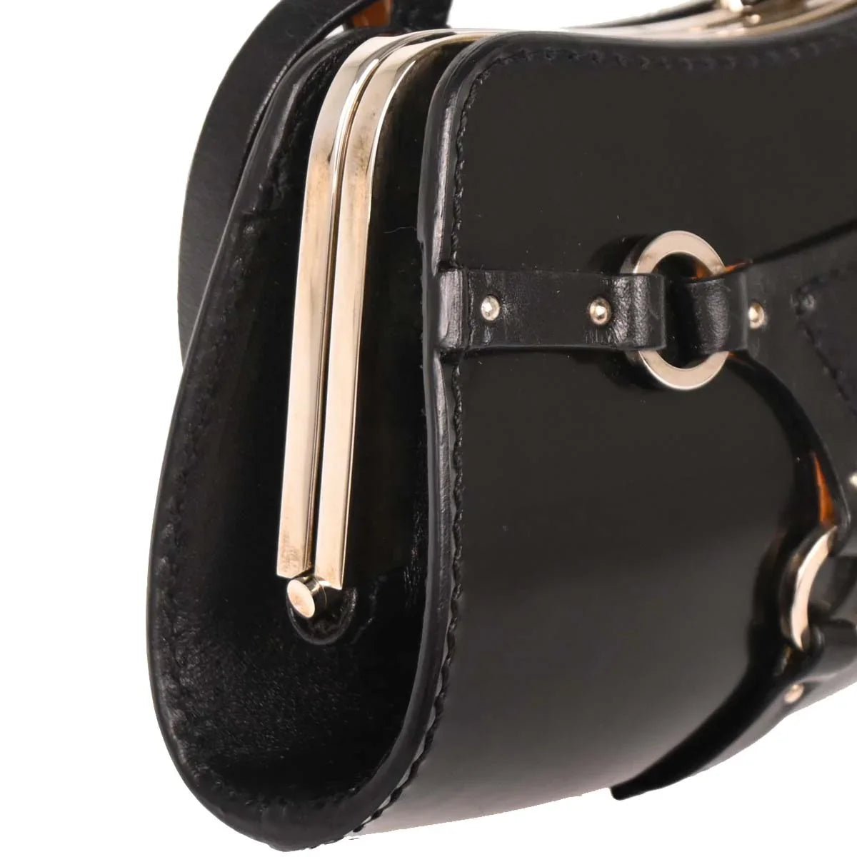 Christian Dior Black Leather Bondage Bum Bag #85